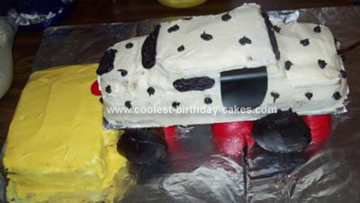 Homemade Dalmation Monster Truck Cake