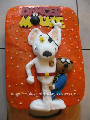 Homemade Danger Mouse and Penfold Birthday Cake