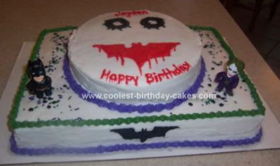 Homemade Dark Knight Joker Cake