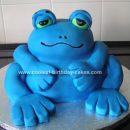Homemade Blue Poison Dart Frog Cake