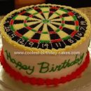 Homemade Dartboard Birthday Cake