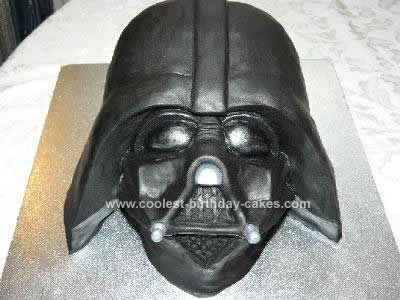 Homemade Darth Vader Birthday Cake