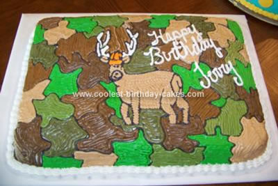 Homemade Deer Birthday Cake