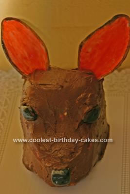 Homemade  Deer Head Cake Idea