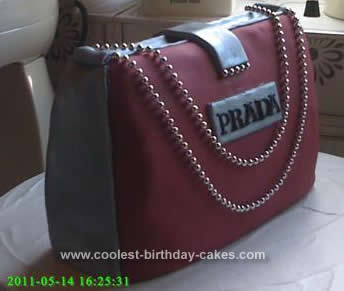 Homemade Designer Style Handbag Birthday Cake