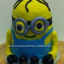 Homemade Despicable Me Minion Birthday Cake