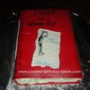 Homemade Diary of a Wimpy Kid Book Cake
