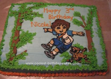 Homemade Diego Birthday  Cake
