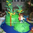 Homemade Diego Jungle Birthday Cake