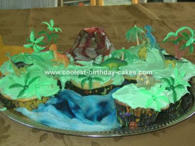 Dinosaur Island Cake