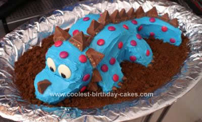 Homemade Dinosaur Stegaceratops Cake