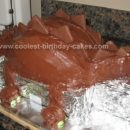 Homemade Dinosaur Stegosaurus Cake