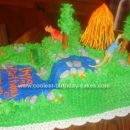 Homemade  Dinosaur Theme Cake Idea