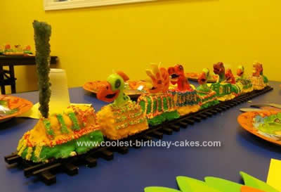 Homemade Dinosaur Train Cake