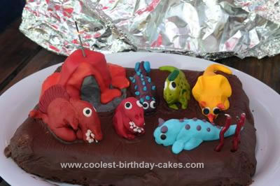 Homemade Dinosaurs Cake