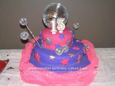 Homemade Disco Birthday Cake