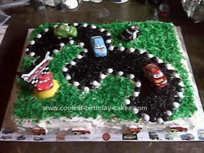 Homemade  Disney Cars 3rd Birthday Cake