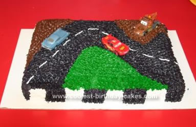 Homemade Disney CARS Birthday Cake