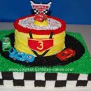 Homemade Disney CARS Race Track Cake 26