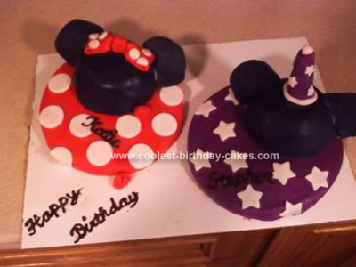 Homemade Disney Character Birthday Cake