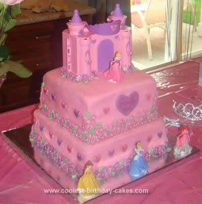 Homemade Disney Princess Cake
