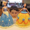 Homemade Disney Princess Doll Cakes Snow White and Cinderella