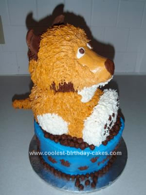 Homemade Dog In Bowl Birthday Cake