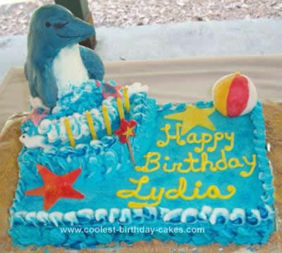 Homemade Dolphin Birthday Cake