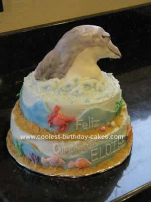Homemade Dolphin Cake Design