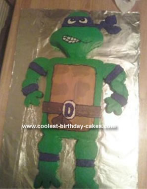 Homemade Donatello Birthday Cake