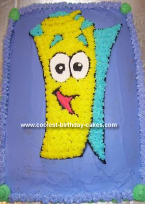 Homemade Dora Pal Map Birthday Cake