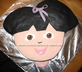 Homemade Dora the Explorer Cake