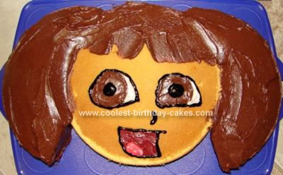 Homemade Dora The Explorer Cake