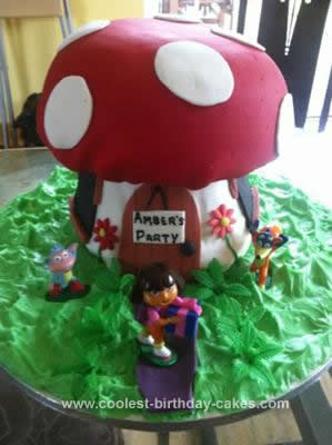 Homemade Dora Toadstool Cake