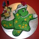 Homemade Dorothy the Dinasour Birthday Cake