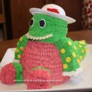 Homemade Dorothy the Dinosaur Birthday Cake