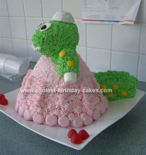 Homemade Dorothy The Dinosaur Cake