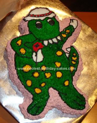 Homemade Dorothy The Dinosaur Cake