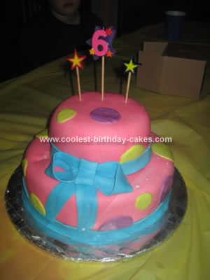 Homemade Dot Birthday Cake