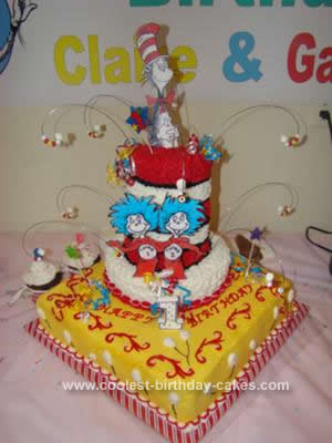 Homemade Dr Seuss Birthday Cake