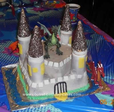 Homemade Dragon Castle Cake