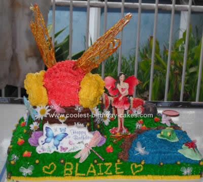 Homemade Dragonfly Birthday Cake