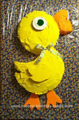 Homemade Duckie Birthday Cake