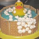 Homemade Duckie in Tub Birthday Cake