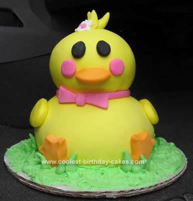 Homemade Ducky Birthday Cake