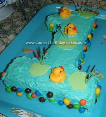 Homemade Ducky Pond Cake