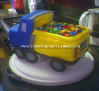 Homemade Dump Truck Birthday Cake