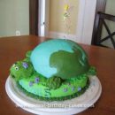 Homemade Earth Turtle Fairy Birthday Cake