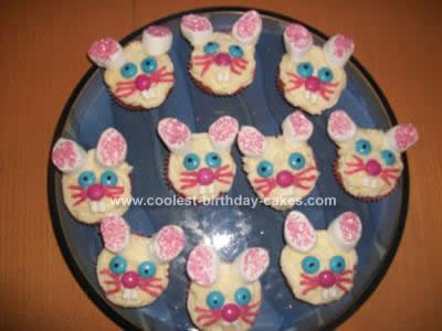 Homemade  Easter Bunny Cupcakes