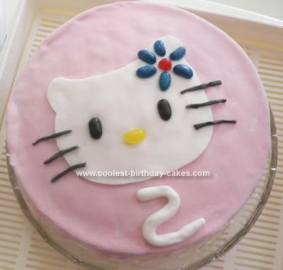 Homemade Easy Hello Kitty Cake